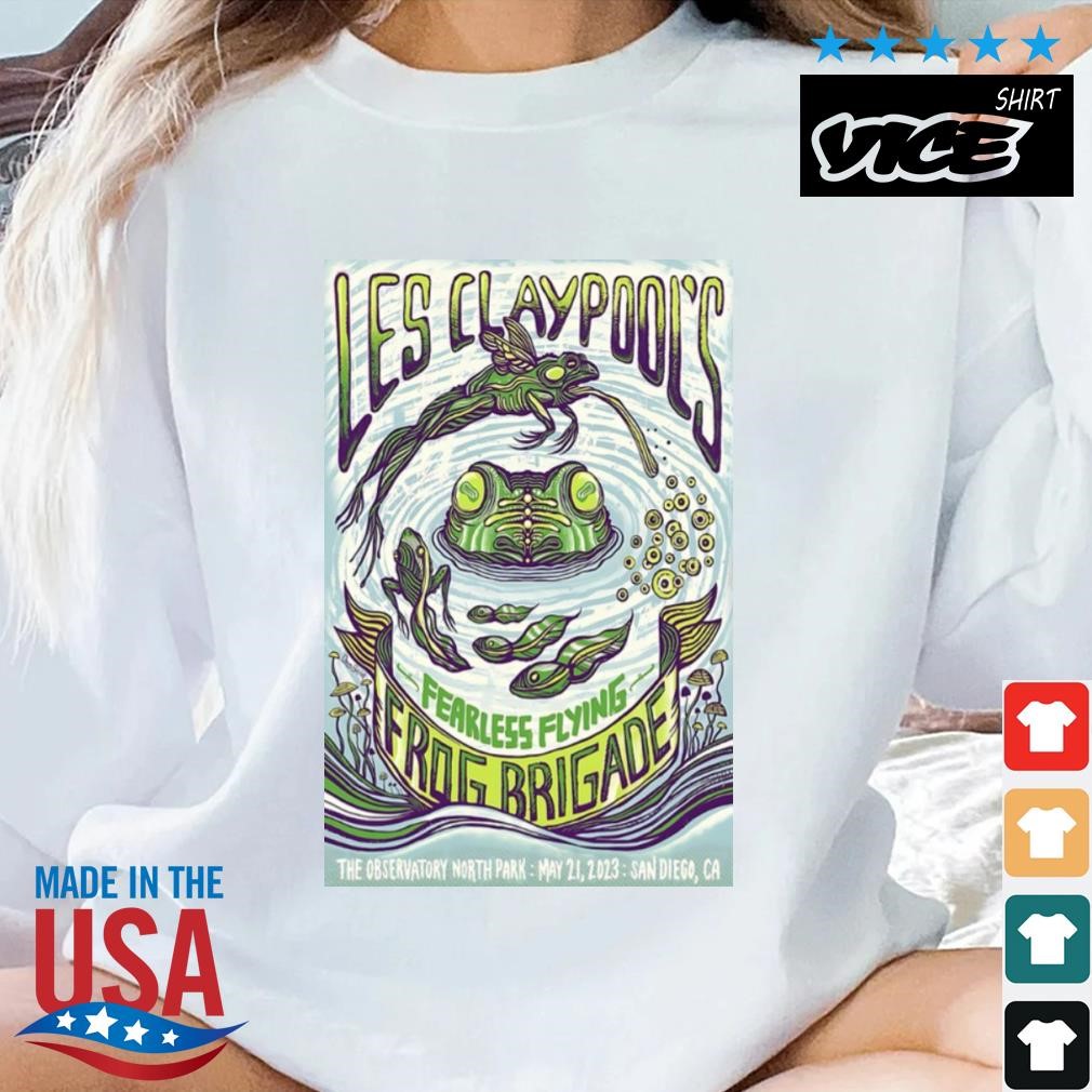 Les Claypool’s Fearless Flying Frog May 21 2023 San Diego CA Shirt