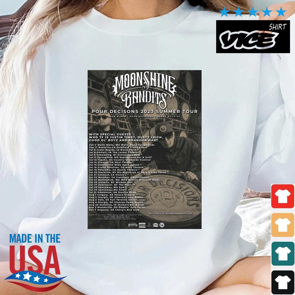 Moonshine Bandits Announce Pour Decisions Headlining Summer Tour Shirt