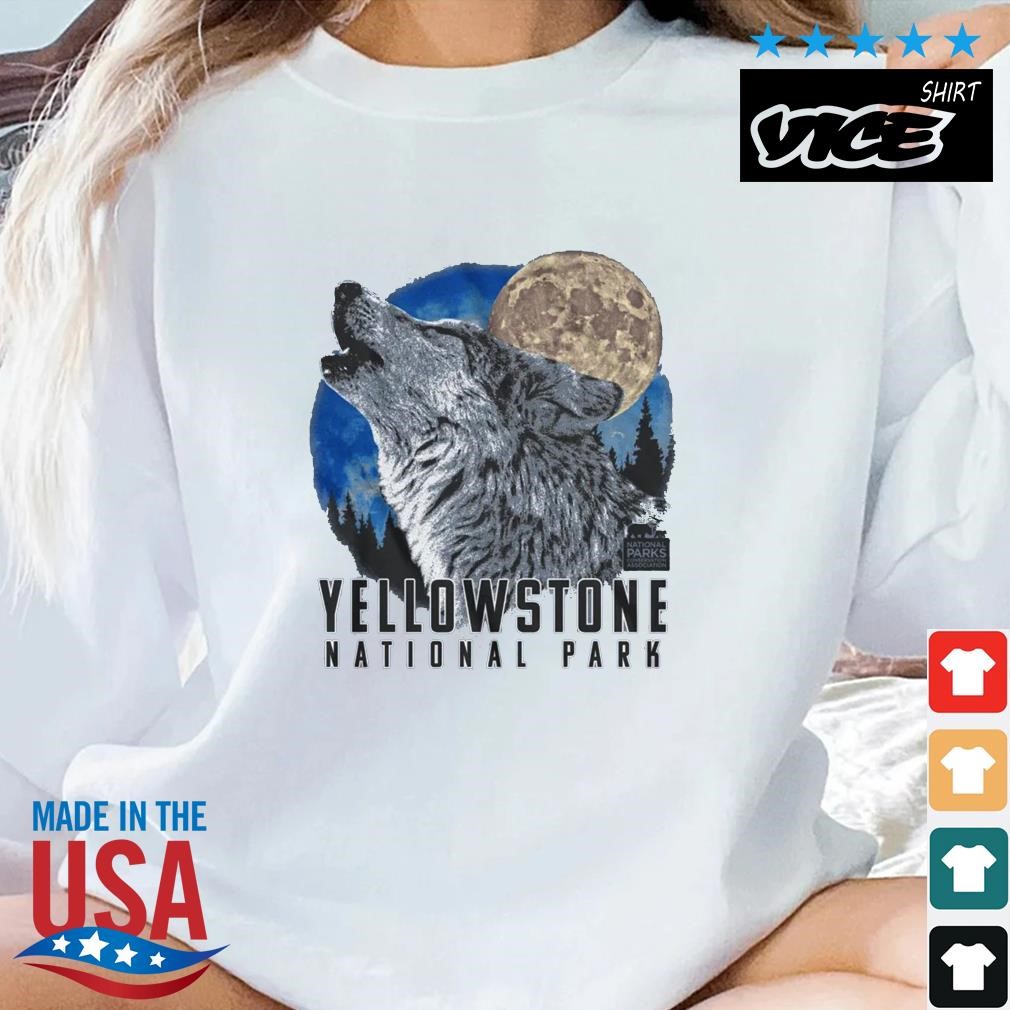 Yellowstone National Park Howling Wolf National Parks Conservation Association Shirt