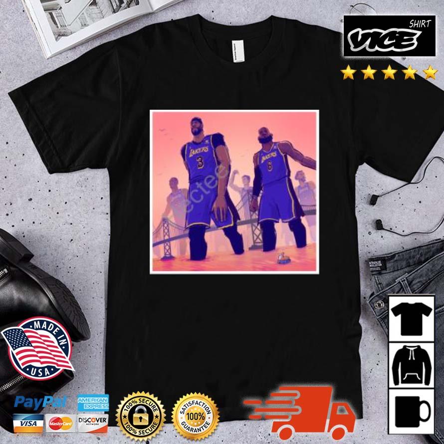 Anthony Davis And Lebron James Battle With The Bay Shirt