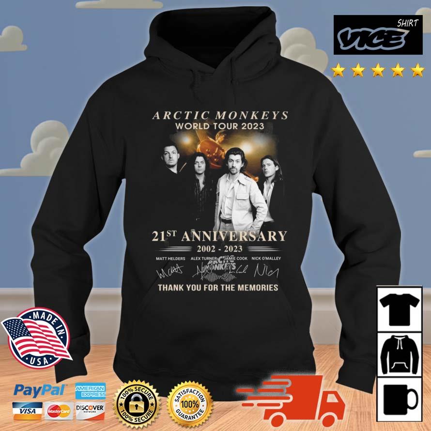 Arctic Monkeys World Tour 2023 21st Anniversary 2002 – 2023 Thank You For The Memories Signatures Shirt Hoodie