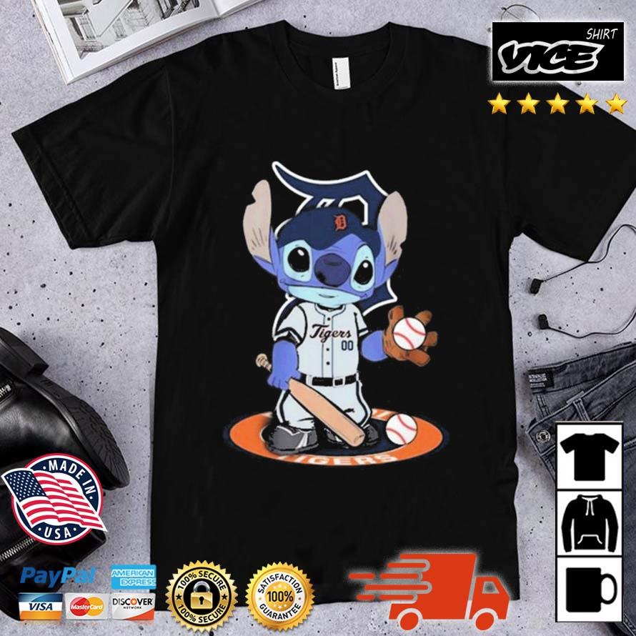 Baby Stitch Detroit Tigers Baseball Logo 2023 Shirt