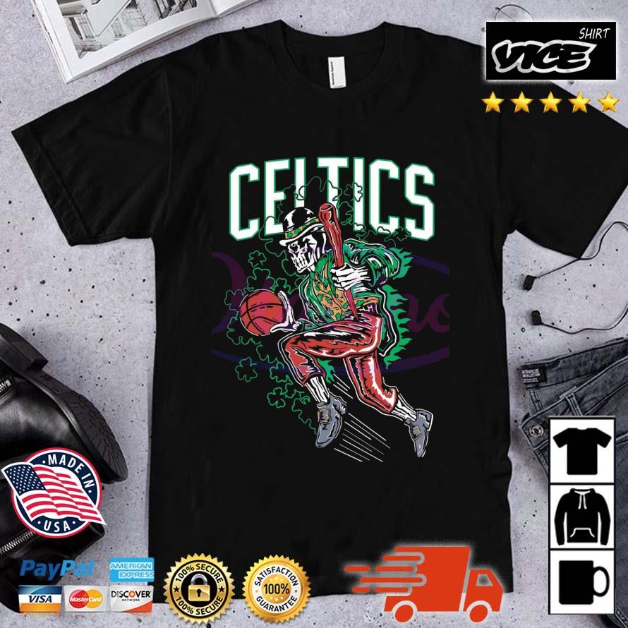 Celtics Clover Skeleton Basketball Boston Celtics Basketball 2023 NBA Playoff Shirt