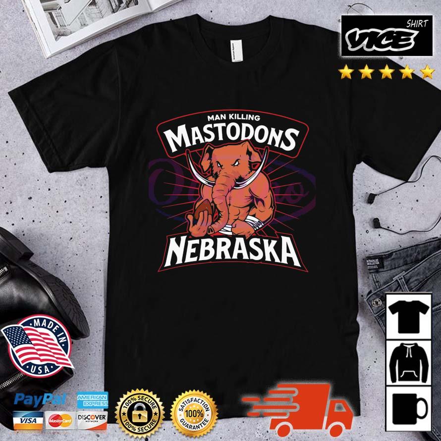 Complete With Mascot Man Killing Mastodon Nebraska Shirt