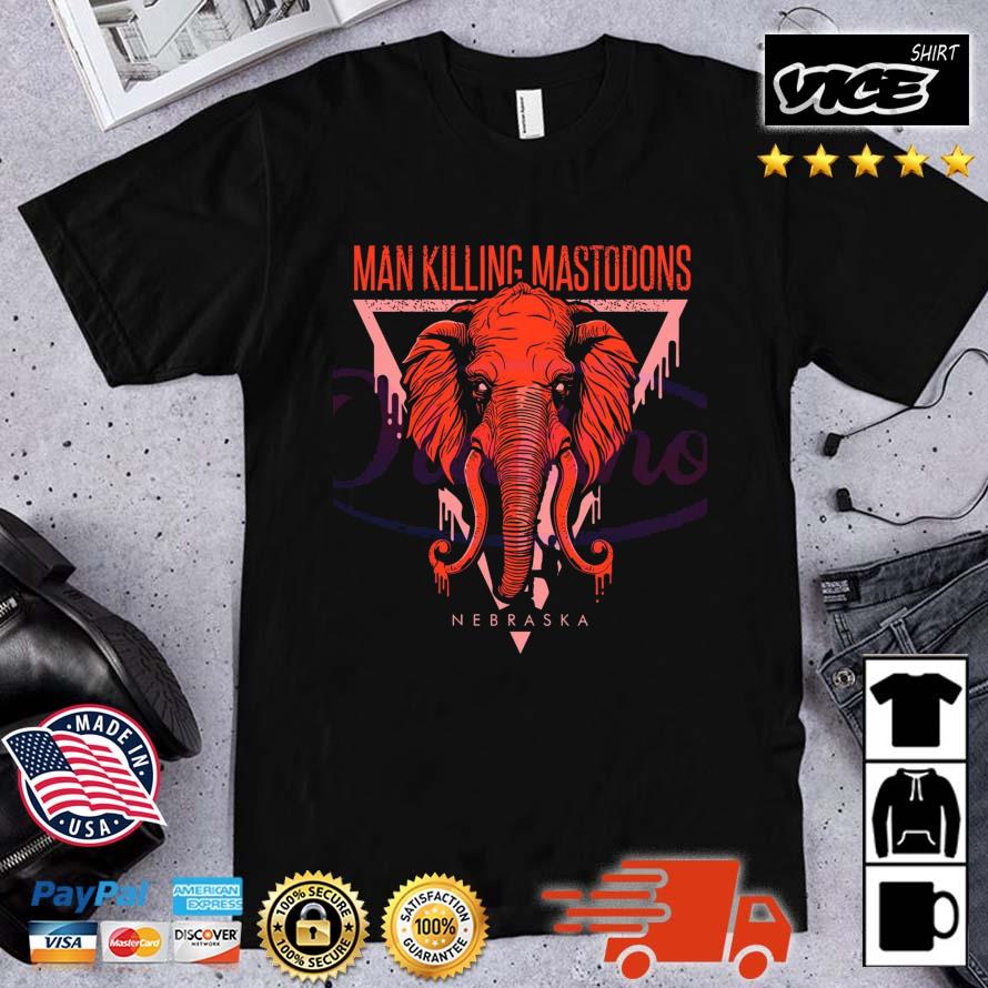 Elephant Logoish Man Killing Mastodon Nebraska 2203 Shirt