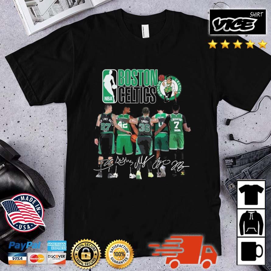 Funny Boston Celtics Members Signatures NBA 2023 Shirt