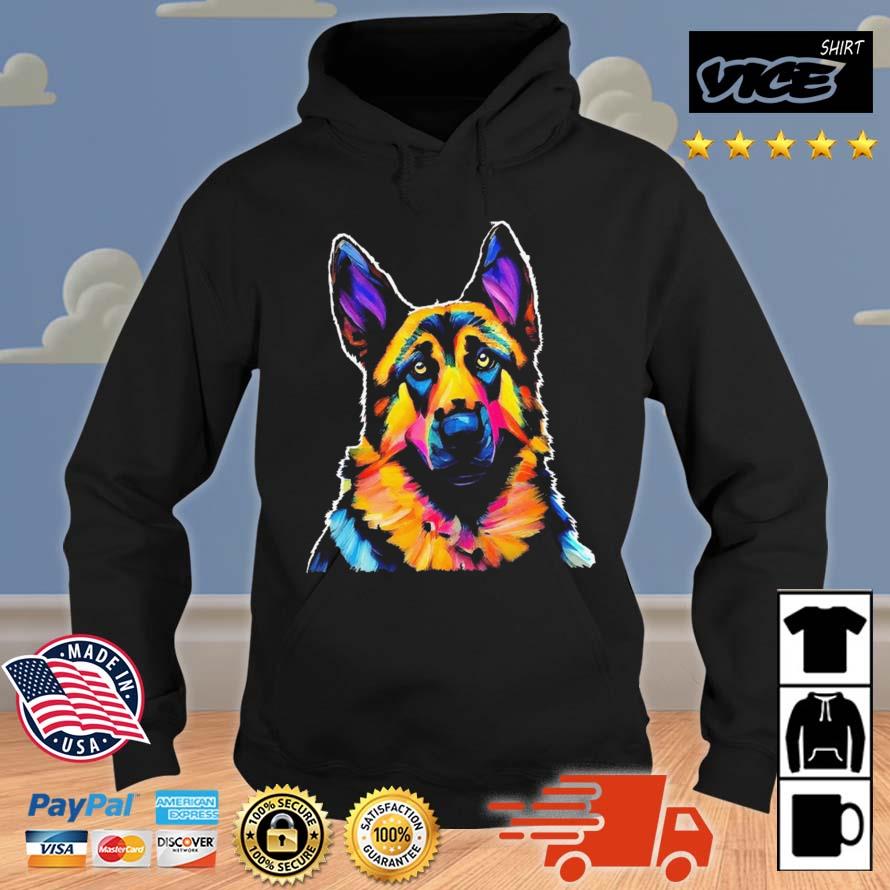 German Shepherd Dog Lover Colorful Artistic Mom Shirt Hoodie