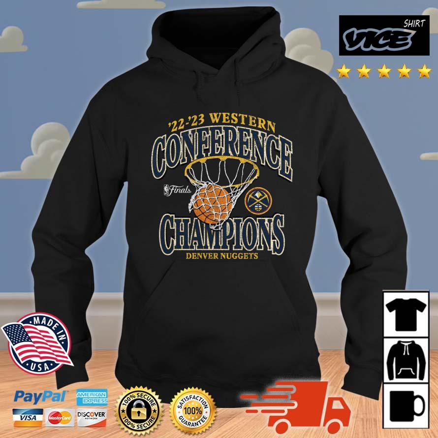 Heather Charcoal Denver Nuggets 2023 Western Conference Champions Pass Hoops T-Shirt Hoodie