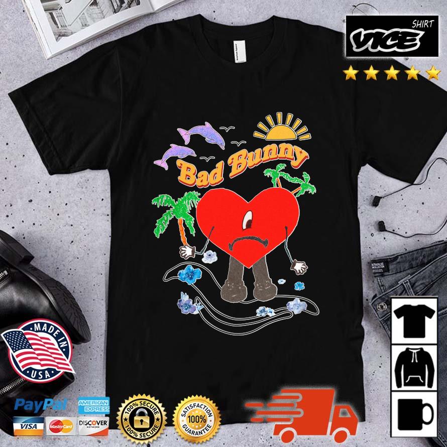 Hot Bad Bunny Un Verano Sin Ti Sad Heart World Hottest Tour T-shirt
