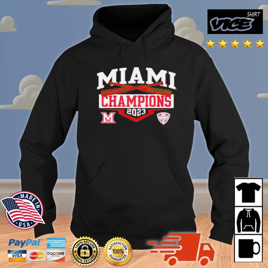 Miami Redhawks 2023 Mac Softball Conference Tournament Champions Shirt Hoodie