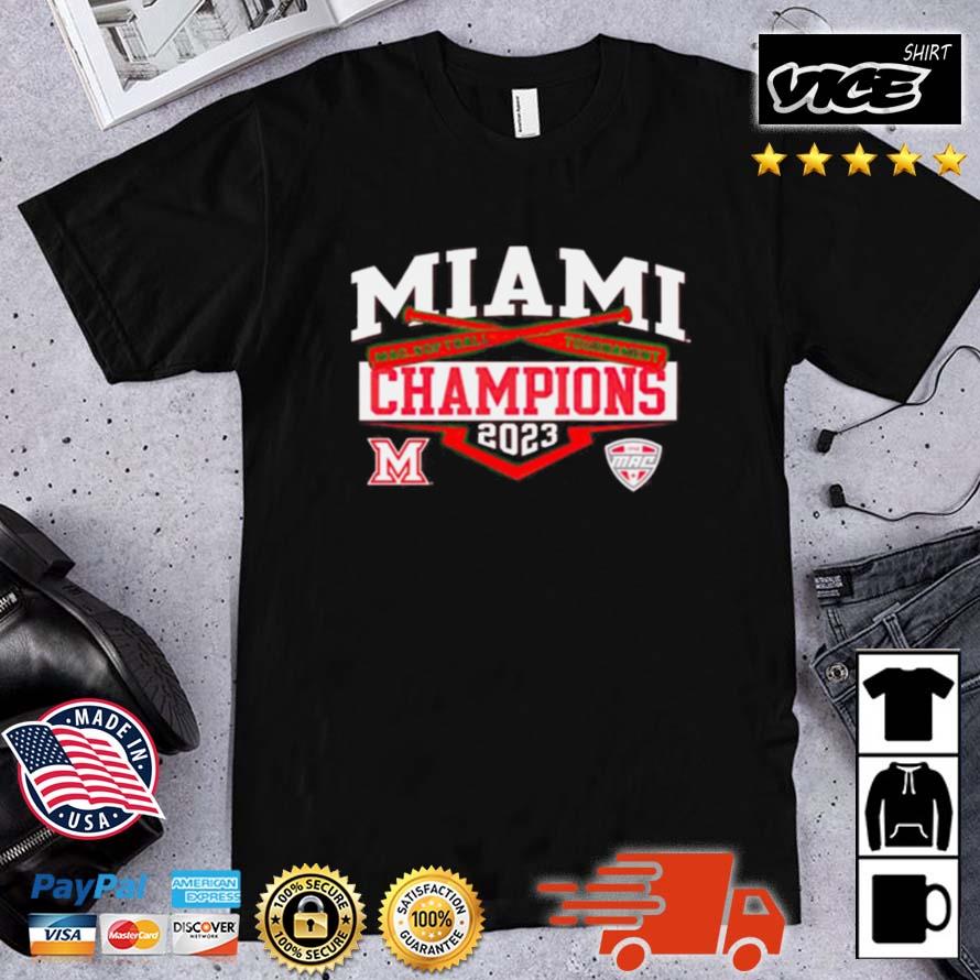 Miami Redhawks 2023 Mac Softball Conference Tournament Champions Shirt