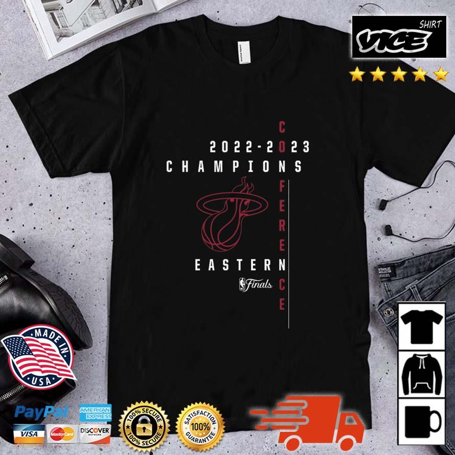 Official Miami Heat 2023 Eastern Conference Champions Crossover Team Roster Shirt