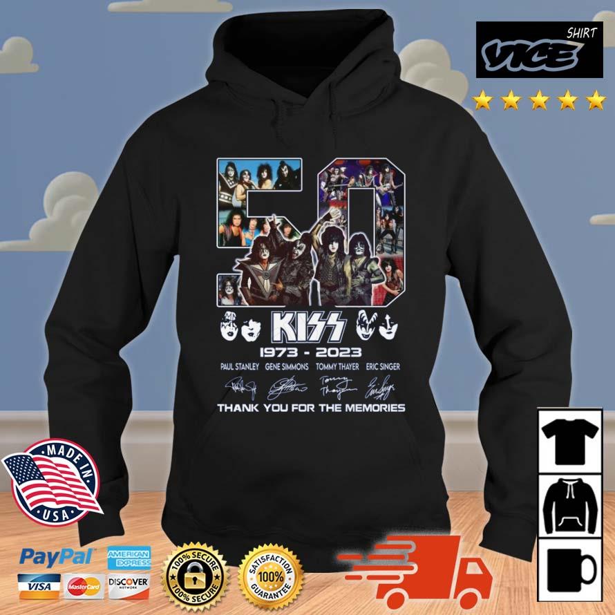 Premium 50 Years Kiss 1973-2023 Signatures Thank You For The Memories Shirt Hoodie