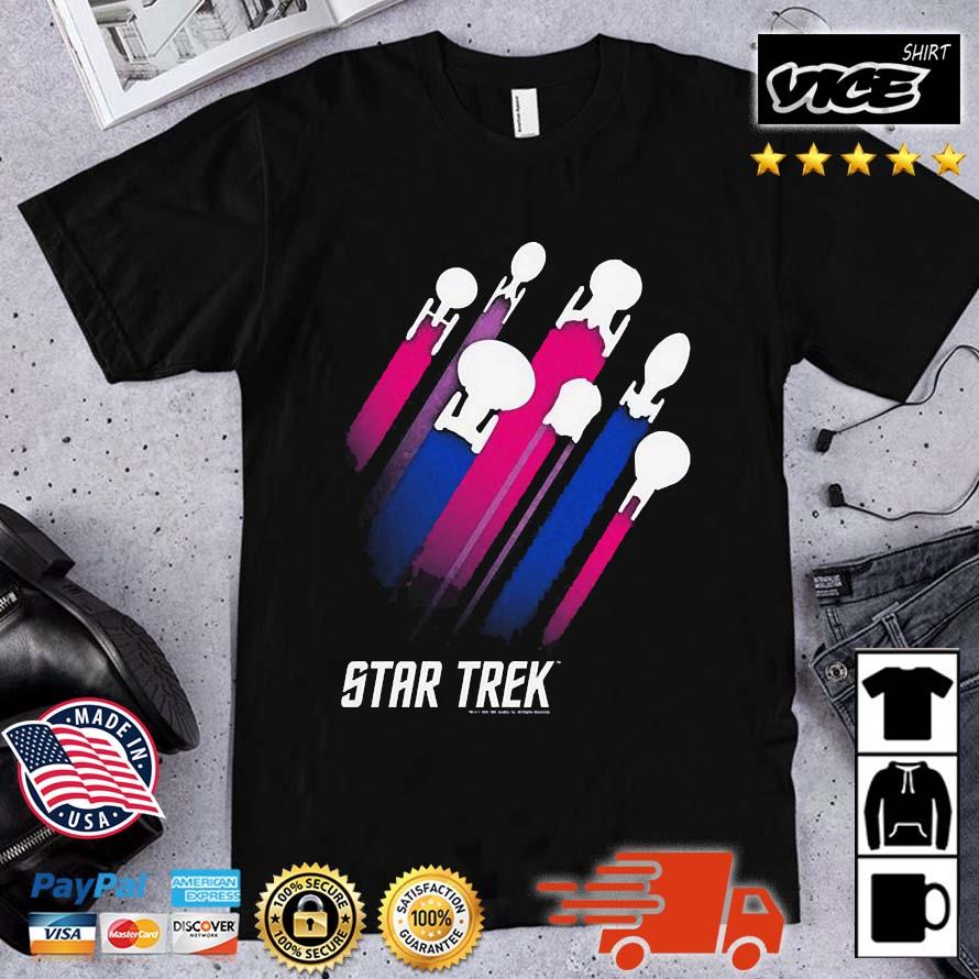 Star Trek Bisexual Flag Streaks Pride Shirt