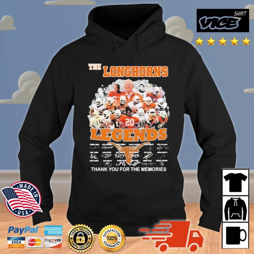 The Longhorns Legends Signature Thank You For The Memories Signatures Shirt Hoodie
