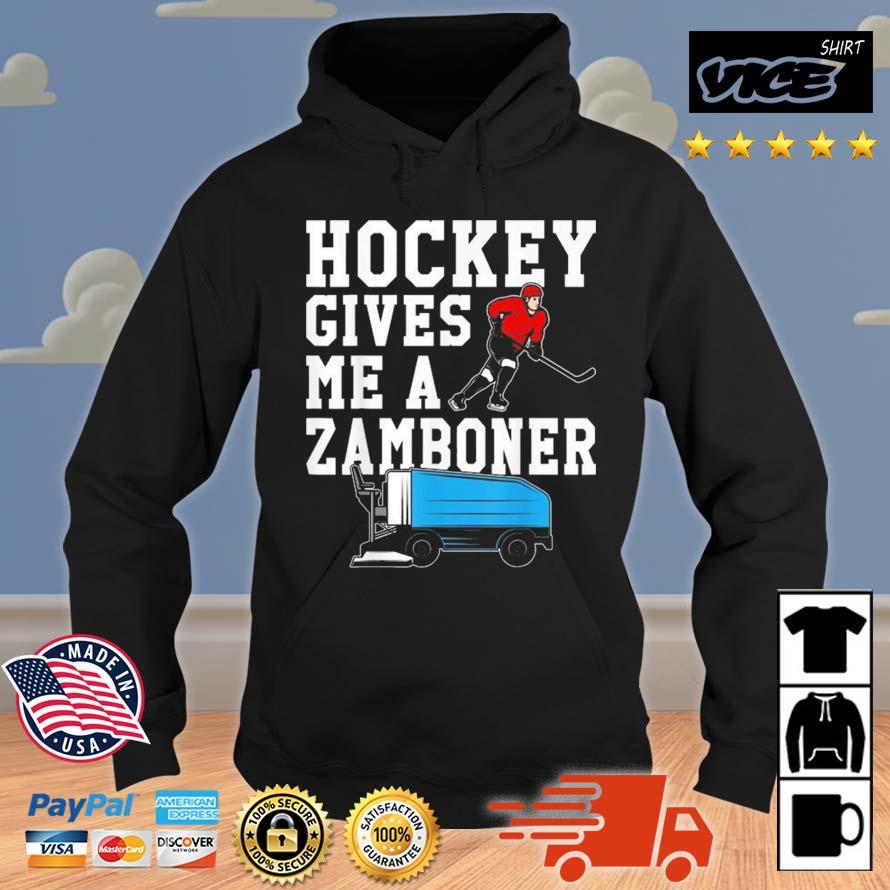 Vintage Retro Hockey Gives Me A Zamboner Hockey Shirt Hoodie