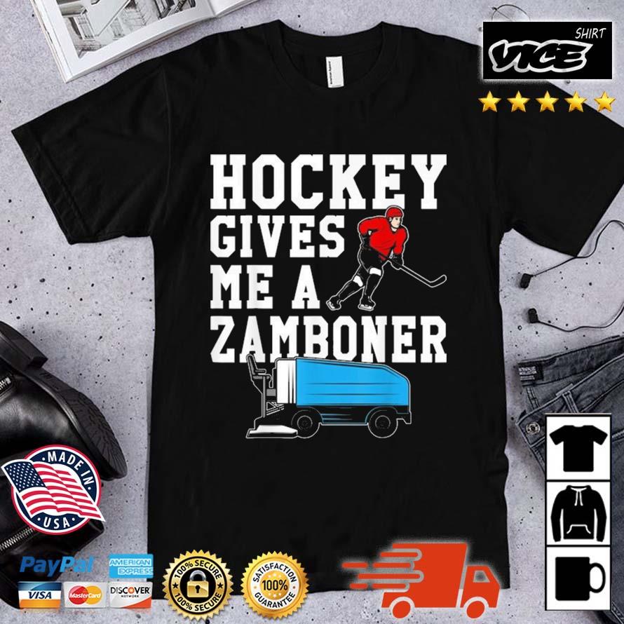Vintage Retro Hockey Gives Me A Zamboner Hockey Shirt