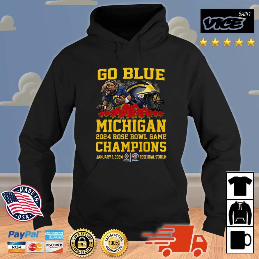 Original Michigan 2024 Rose Bowl Game Champions Go Blue January 1 2024 ...